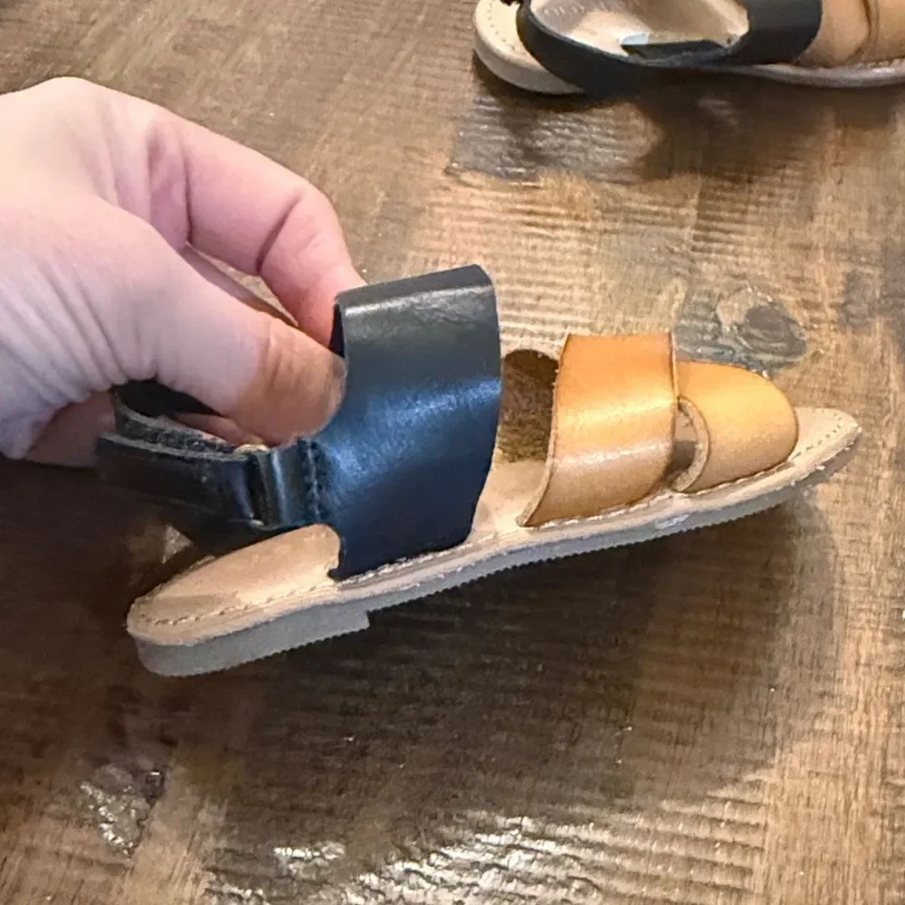 Old Navy Stylish Black and Tan Kids Sandals